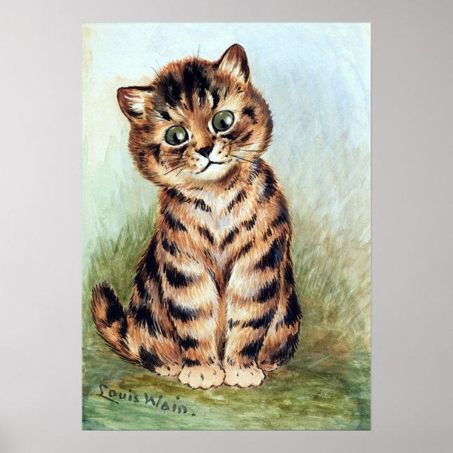 Poster Tabby Kitten, Louis Wain (Frente)