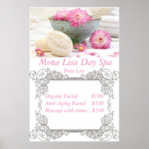 Poster Tabela de preços dos termas