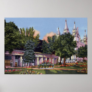 Póster Tabernáculo e templo do Mormon de Salt Lake City