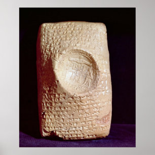 Póster Tablet with cuneiform inscription