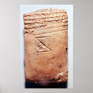 Póster Tablet with cuneiform script, c.1830-1530 BC