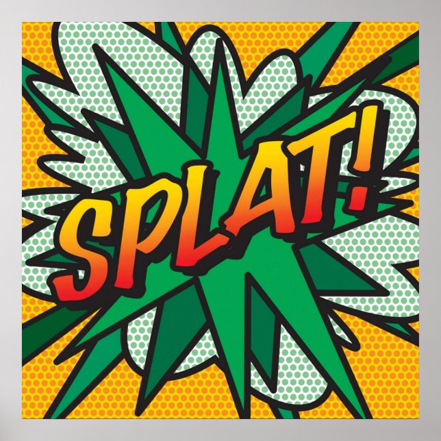 Poster Tabuleiro de banda desenhada SPLAT Pop Art Modern  (Frente)