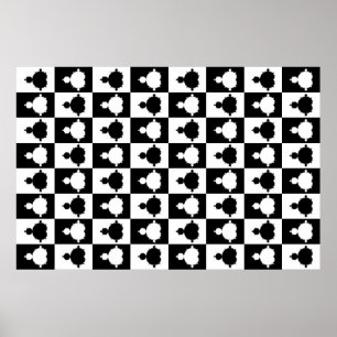 Póster Tabuleiro de Xadrez de Mandelbrot