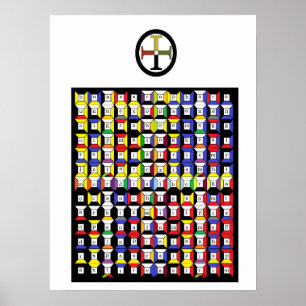 Póster Tabuleta da terra de Enochian