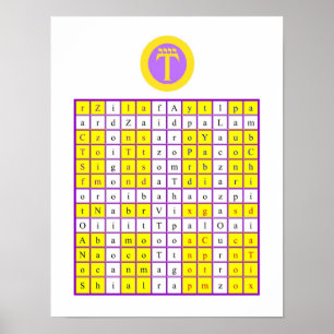 Póster Tabuleta/torre de vigia douradas do ar de Enochian