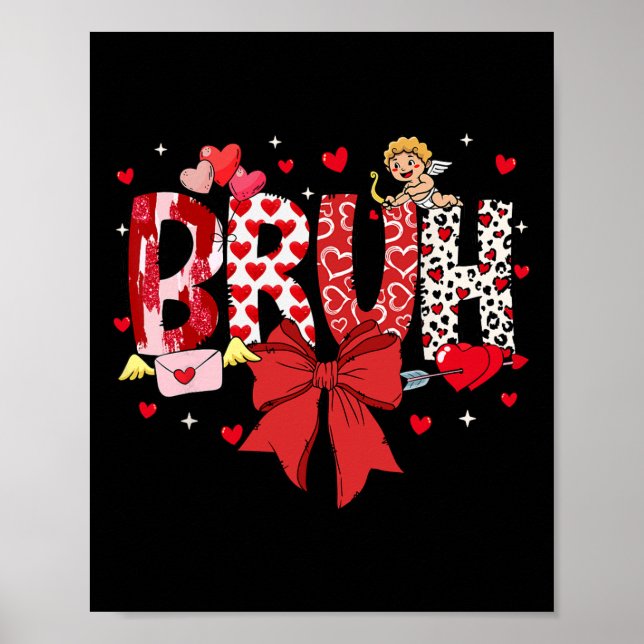 Poster Taça do Cupido do Bruh Meme Coquette Arco Bro Saud (Frente)