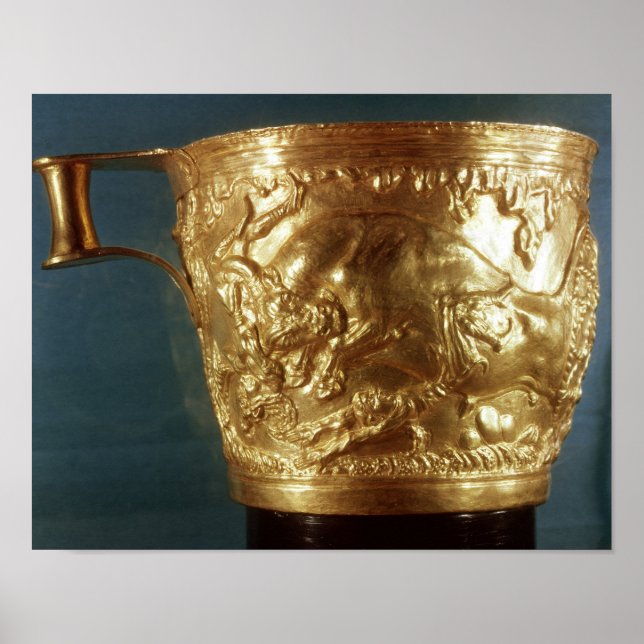 Póster Taça, representando um touro de carga (Frente)