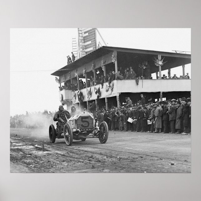 Póster Taça Vanderbilt de corrida de automóveis, 1908. Fo (Frente)