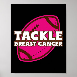 Poster Tackear o Cancer de futebol americano do Cancer Br