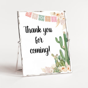 Poster Taco Bout A Baby Boho Obrigado por vir