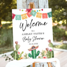Taco Bout a Baby Welcome Sign Chá mexicano
