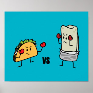 Póster Taco contra o Burrito