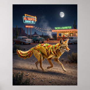 Poster Taco Coyote Drive In