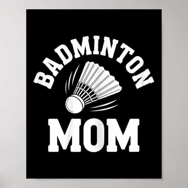 Poster Taco de mãe de badminton engraçado Badminton  (Frente)