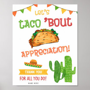 Poster Taco de vamos sobre Sinal de Apreciação