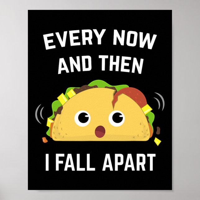 Poster Taco Divertido De Vez Em Quando Eu Caio (Frente)