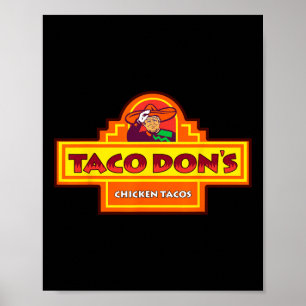 Poster Taco Don's Frango Tacos Paródia Trump