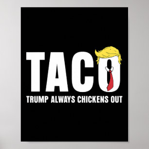 Poster Taco Engraçado Trump Sempre Desiste T.a.c.o 5