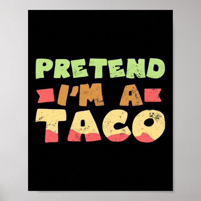 Poster Taco Halloween Design de Figurino Fingindo que sou (Frente)