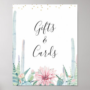 Poster Taco Rosa Verde Azul Sobre Um Sinal De Chá de fral