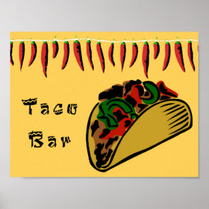 Póster Taco - Sinal de Bar