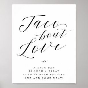Poster Taco Sobre Amor Sinal de Casamento Taco Bar