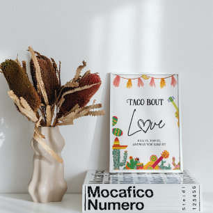Poster Taco sobre Love cactus Bar Sinal de Taco