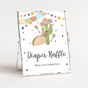 Poster Taco Sobre Uma Fralda De Cactus Raffle