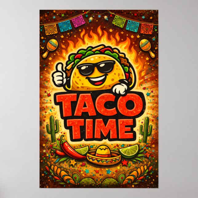 Poster Taco Time - Fiasco da Festa - Amantes de Comida (Frente)