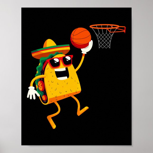 Poster Taco Tocando Esqueleto Para Celebração Do Cinco De (Frente)