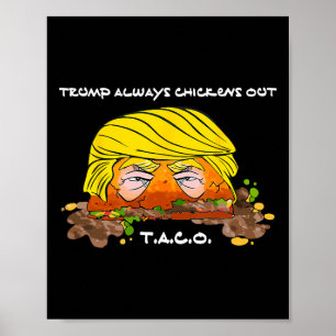 Poster Taco Trade Chicken T.a.c.o Trump Always Chickens O