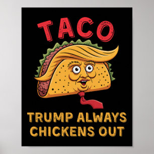 Poster Taco - Trump Sempre Desiste - Apelido Anti-Trump