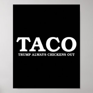 Poster Taco Trump Sempre Desiste da Conversa sobre Tarifa
