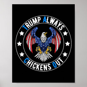 Poster Taco Trump Sempre Desiste Piada Política