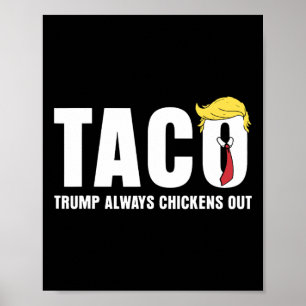 Poster Taco Trump Sempre Desiste Vamos Lá Taco Tarif