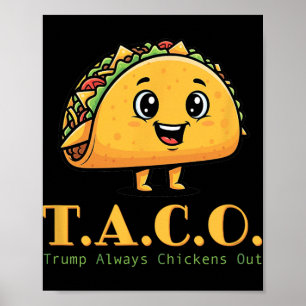 Poster Taco Trump Sempre Fala De Piada Democrata Engraçad