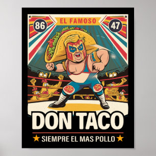 Poster Taco Trump Sempre Fala Frangos Engraçado Vamos G