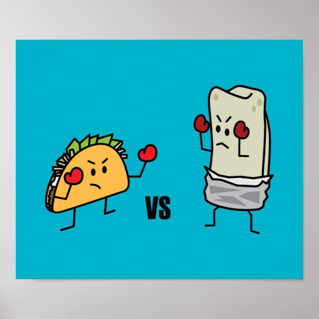 Póster Taco vs Burrito (Frente)