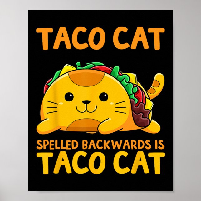 Poster Tacocat Espelhado Para Trás Camisa Taco Cinco De (Frente)