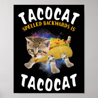 Poster Tacocat Ortografado Para Trás É Tacocat Tee Cat E 