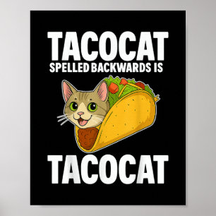 Poster Tacocat Ortografado Para Trás Presentes Engraçados