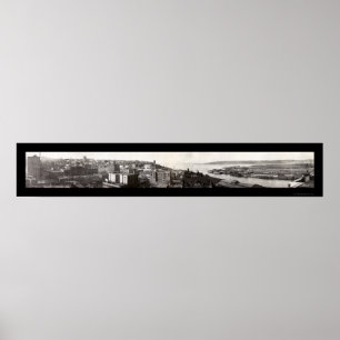 Póster Tacoma, foto 1919 da skyline de WA