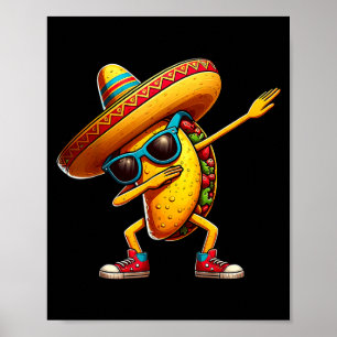 Poster Tacos Dabbing Bruh Cinco De Mayo Festa Mexicano Bo
