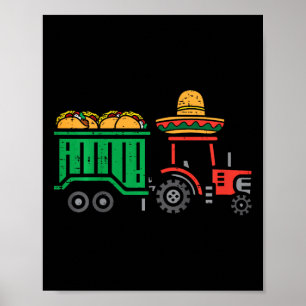 Poster Tacos de Trator para Crianças Meninos de Toddler E