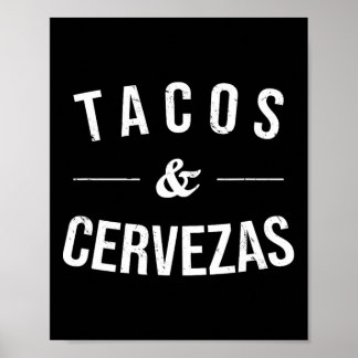 Poster Tacos E Cervezas Cerveja Divertida Amante Comida M