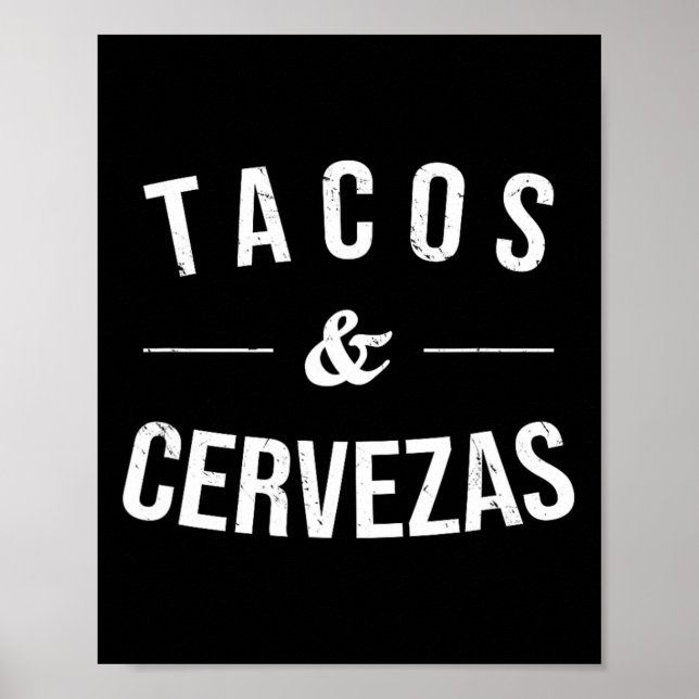 Poster Tacos E Cervezas Cerveja Divertida Amante Comida M (Frente)
