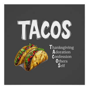 Póster TACOS Prayer Poster