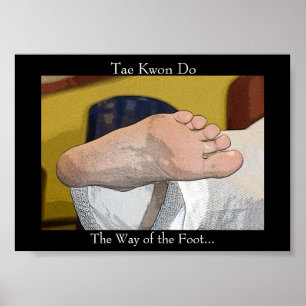 Póster Tae Kwon faz o caminho do pé