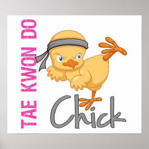 Póster Tae Kwon faz o pintinho