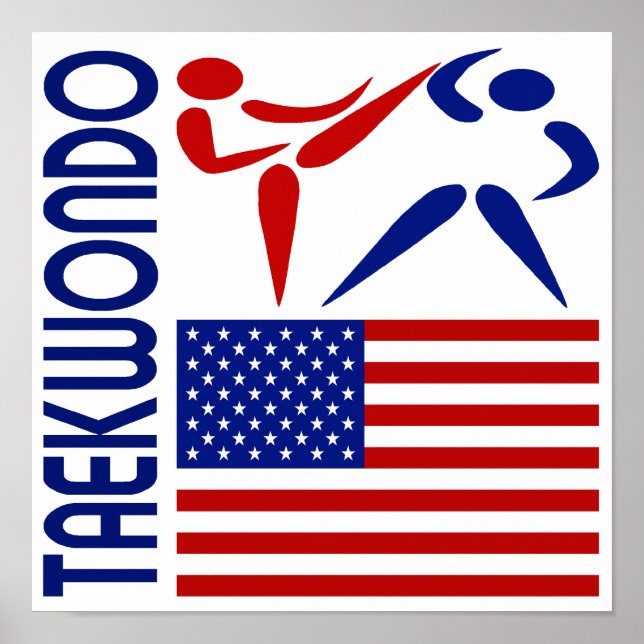 Póster Taekwondo Estados Unidos (Frente)